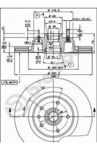 Disco Freno  (pz 1) ventilato brembo