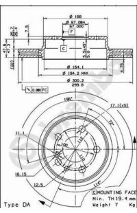 Disco Freno  (pz 1) ventilato brembo