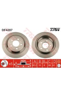 Coppia dischi freno (2 pezzi) trw