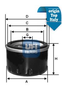filtro olio ufi
