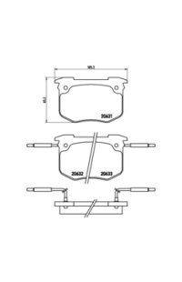 kit pastiglie freno per  freno a disco ( 4 pezzi) brembo