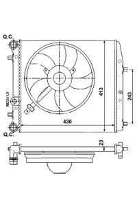 Radiatore, Raffreddamento motore nrf