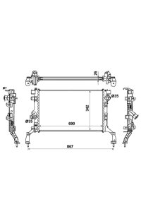 Radiatore, Raffreddamento motore nrf