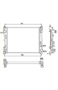 Radiatore, Raffreddamento motore nrf