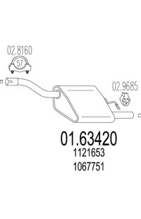 silenziatore posteriore mts