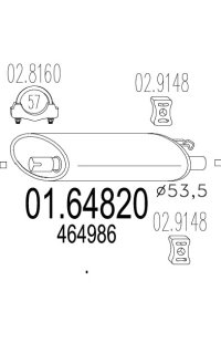 silenziatore posteriore mts