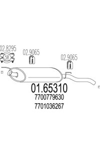 silenziatore posteriore mts