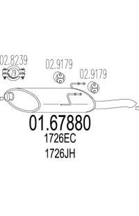 silenziatore posteriore mts