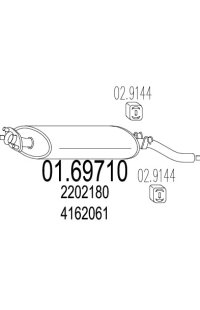 silenziatore posteriore mts