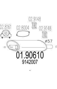 silenziatore posteriore mts