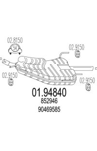 silenziatore posteriore mts