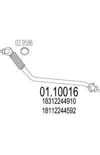 tubo gas scarico mts