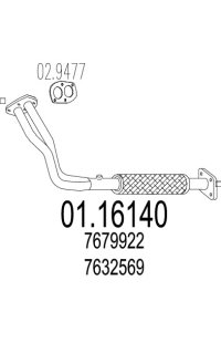 tubo gas scarico mts