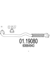 tubo gas scarico mts