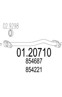 tubo gas scarico mts