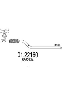 tubo gas scarico mts