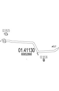 tubo gas scarico mts