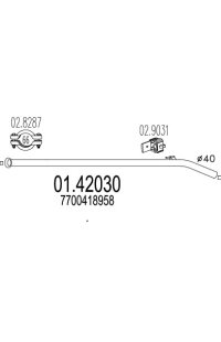 tubo gas scarico mts